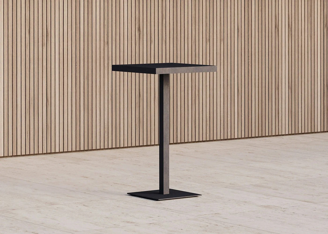 Eos Outdoor Square Bar Table Black