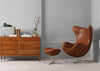 Egg Chair Grace Leather Walnut