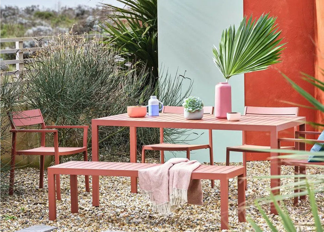Eos Outdoor Communal Dining Table Rust