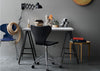 Series 7 Swivel Chair in Black Leather