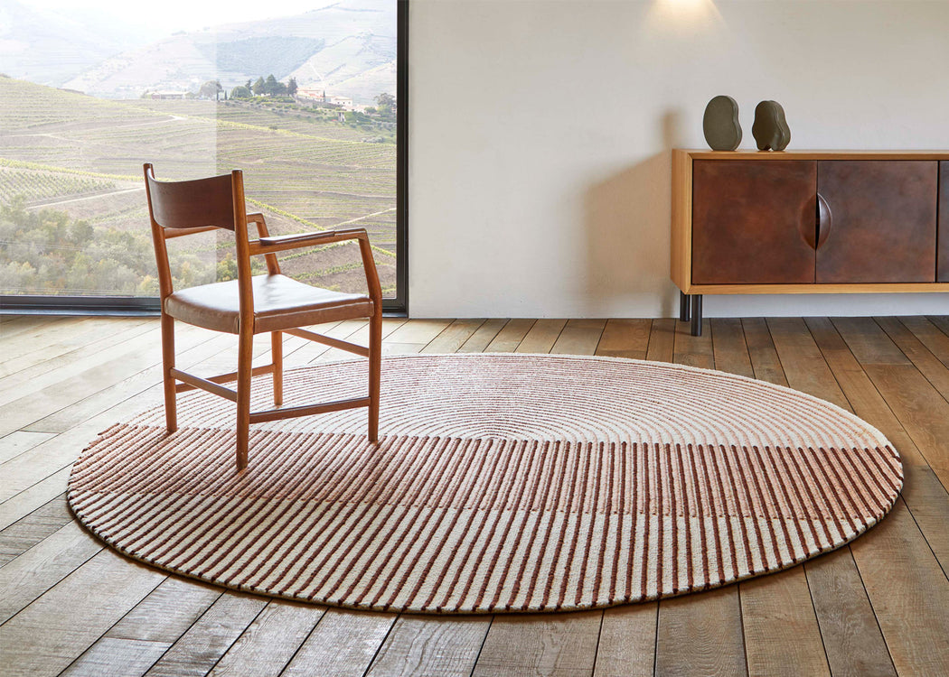 Ply Round Rug Pink