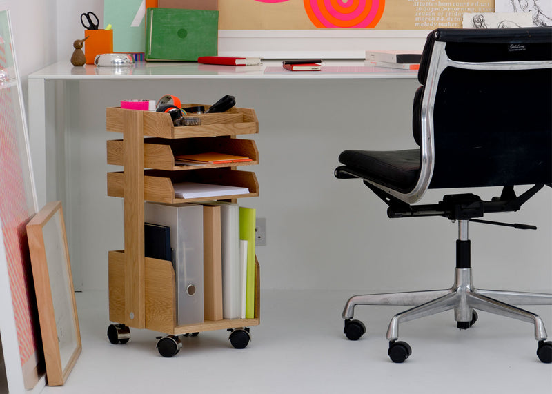 Small Desk Organiser with Wheels