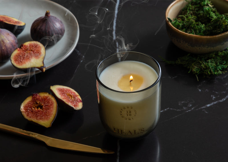 Dusk Petitgrain & Fig Scented Glass Candle