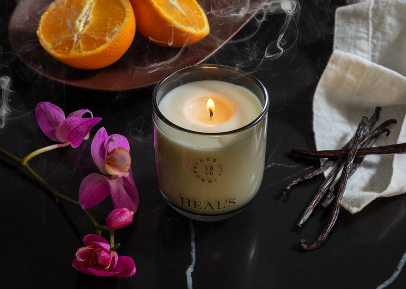 Dusk Purple Orchid & Mandarin Scented Glass Candle