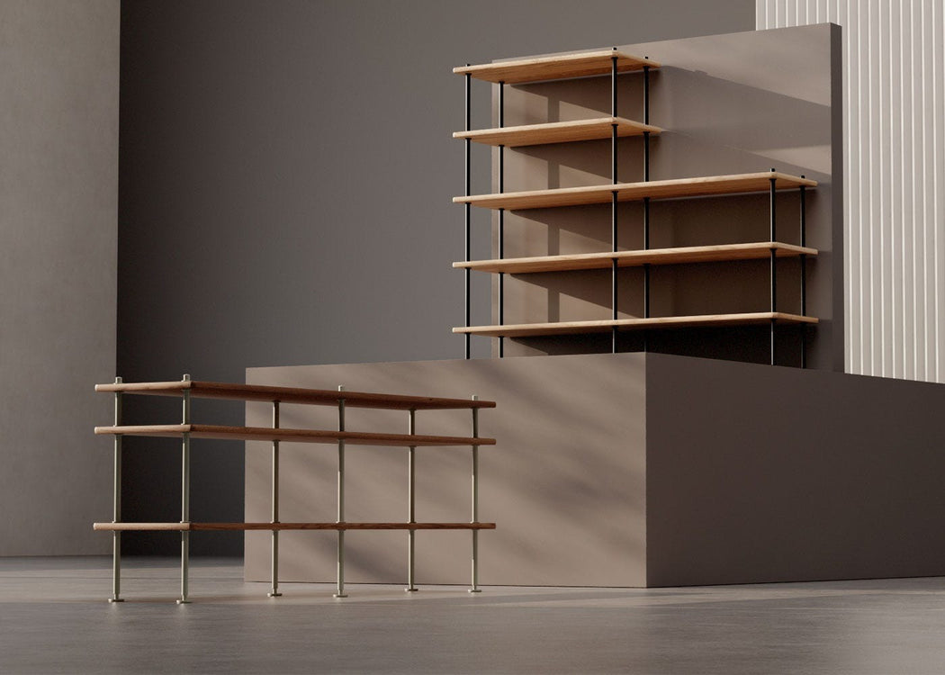 BM0253 Shelving System Configuration 4 Oiled Walnut