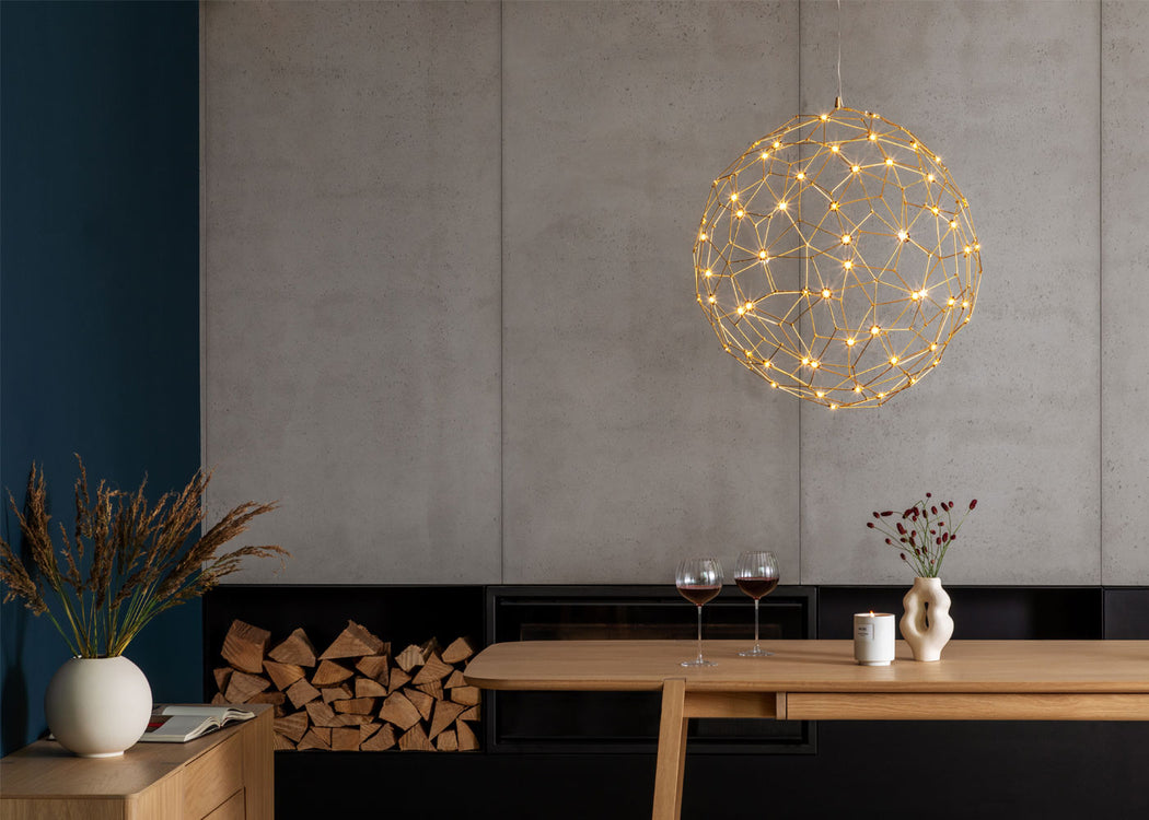 Supernova LED Round Pendant Light Large Brass