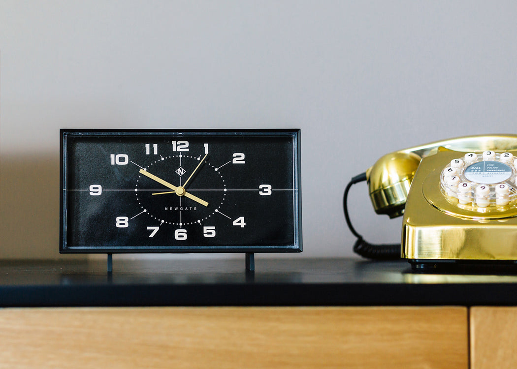 Wideboy Clock Black