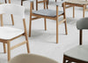 Herit Dining Chair Spectrum White Leather Oak Legs