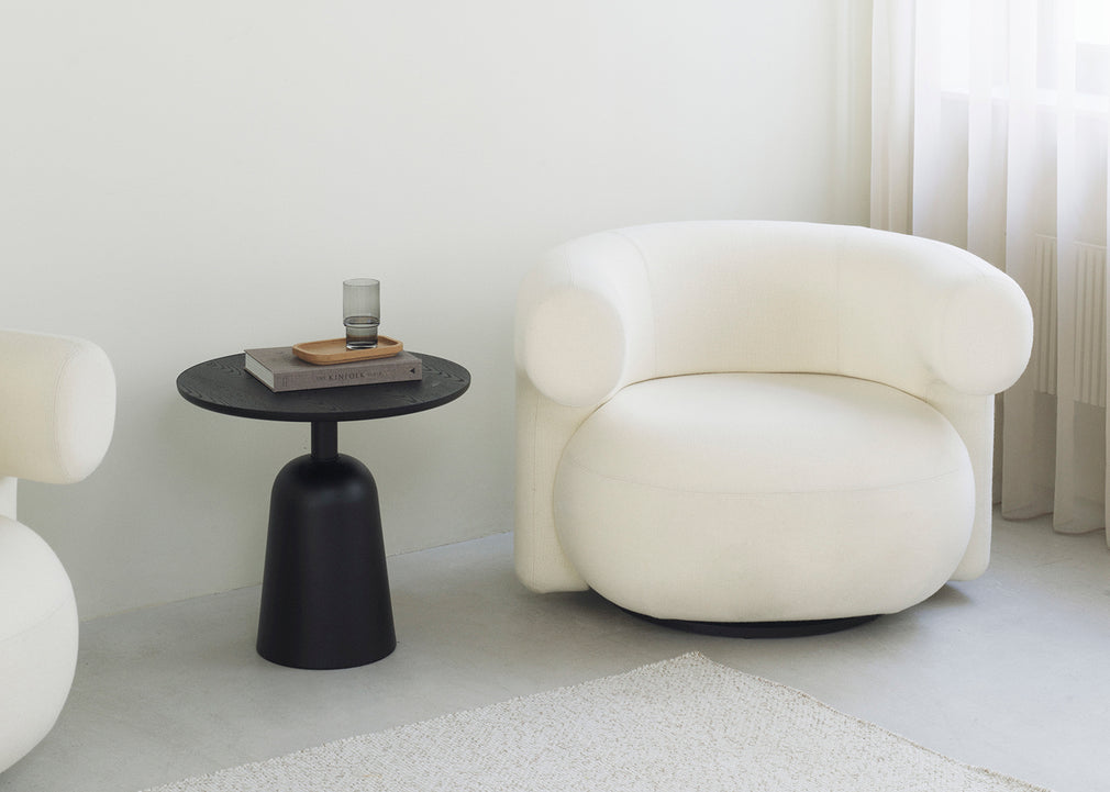 Turn Side Table Black Top