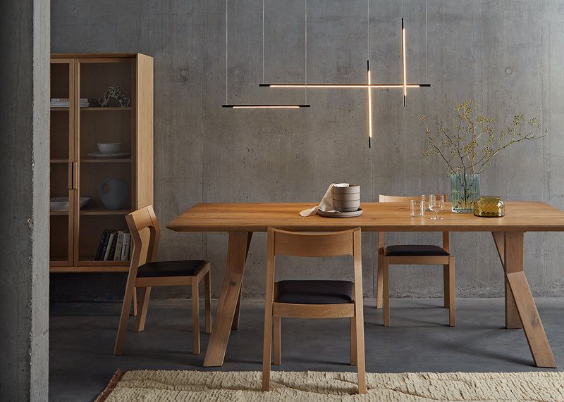 Saber LED Long Chandelier Black