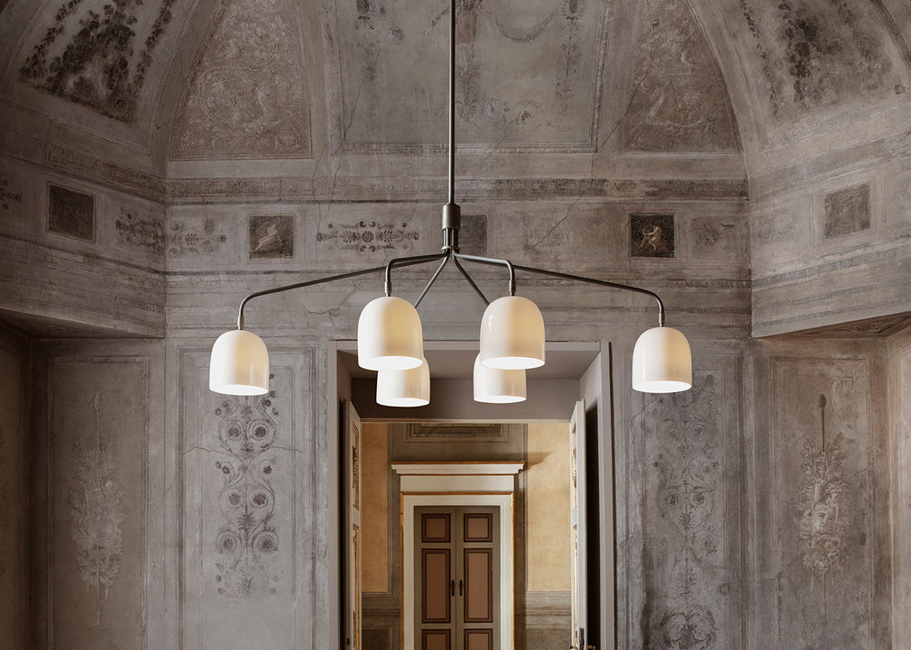 Howard Chandelier 6 Arm Bone China