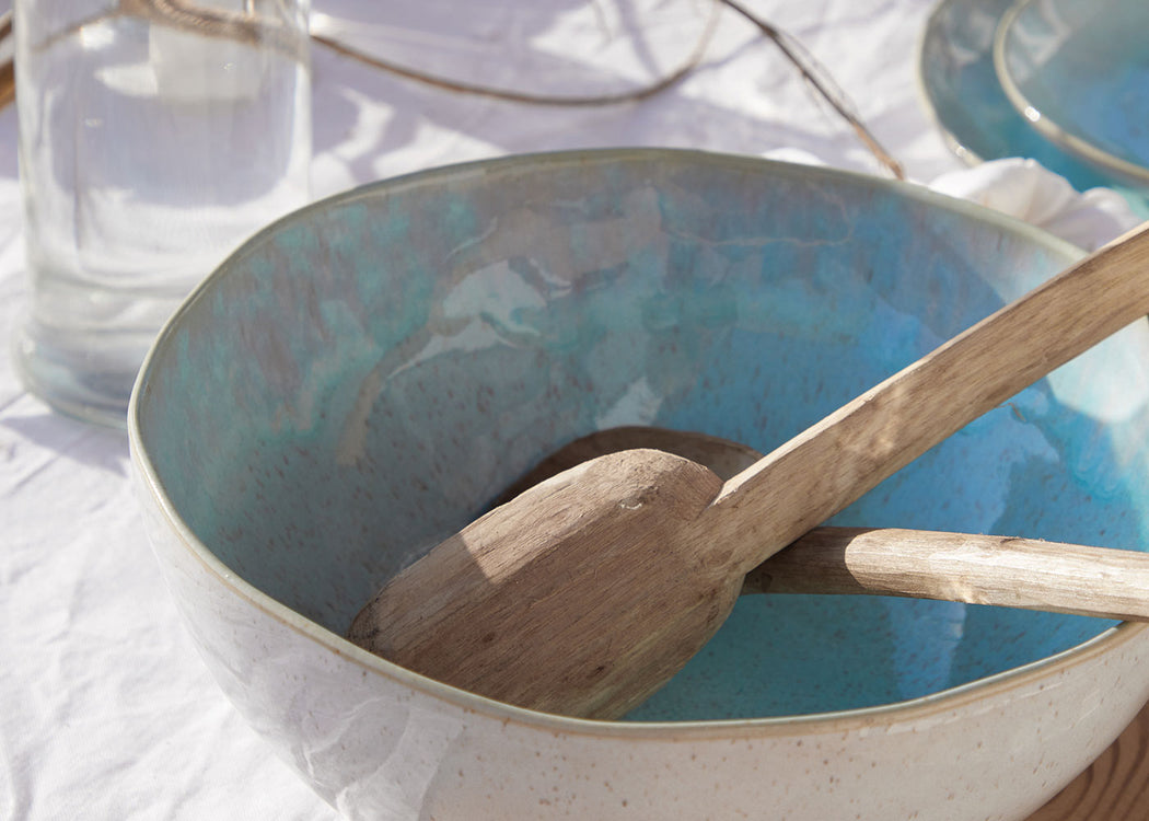 Eivissa Sea Blue Serving Bowl Large