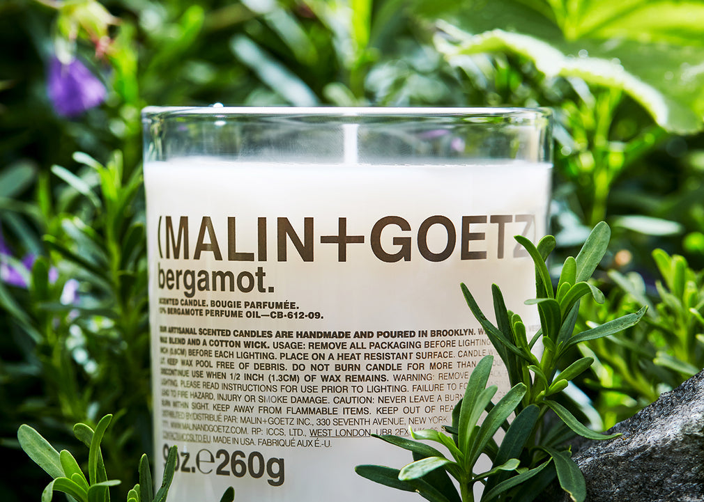Bergamot Scented Glass Candle