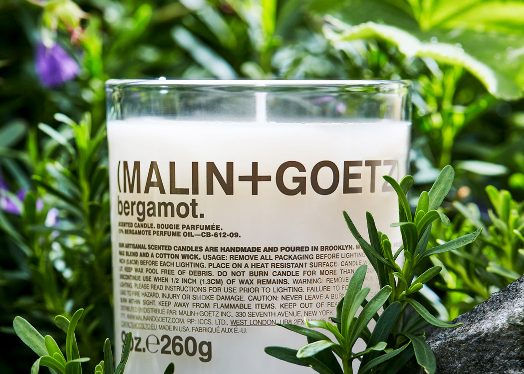 Bergamot Scented Glass Candle