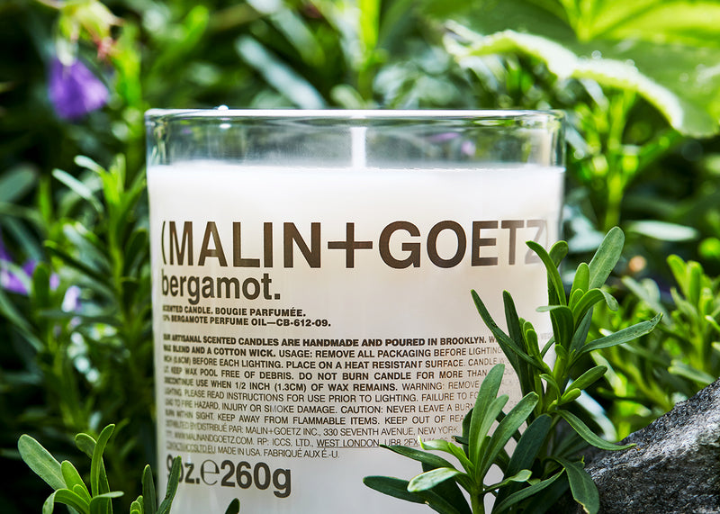 Bergamot Scented Glass Candle
