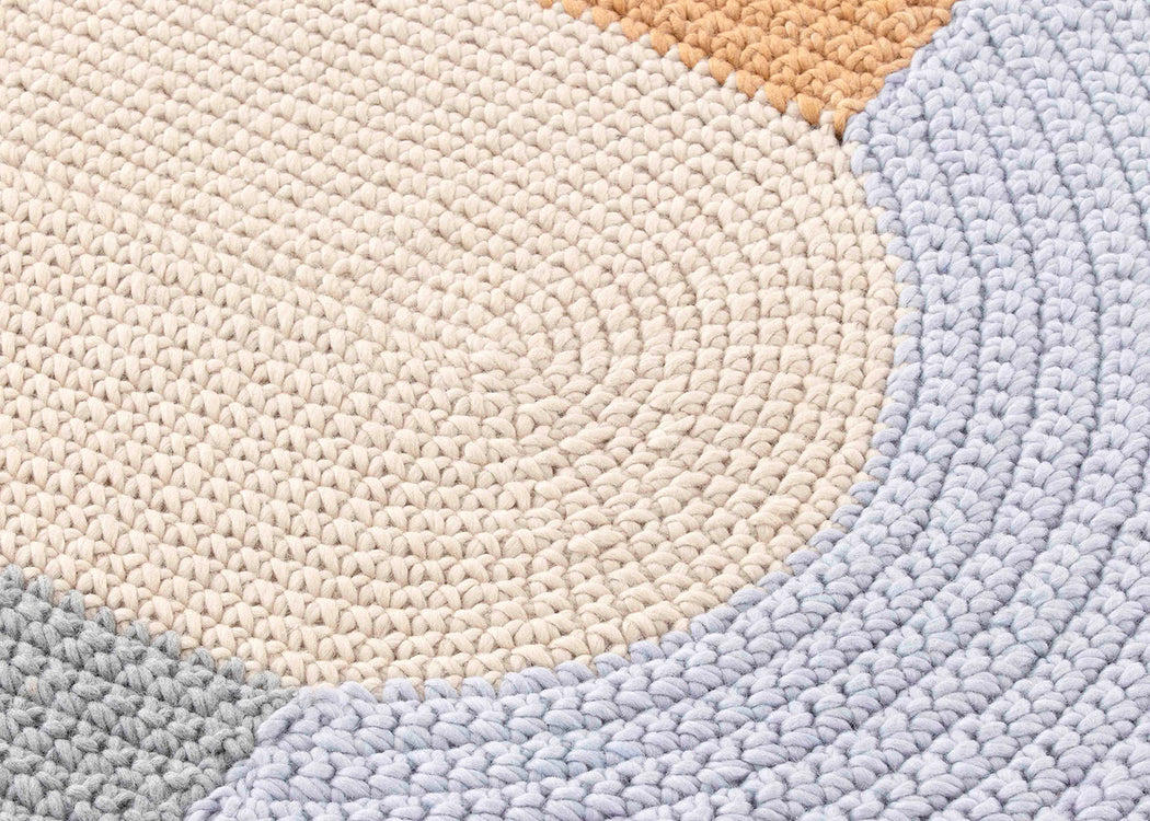 Crochet Rug Beige 100 x 180cm