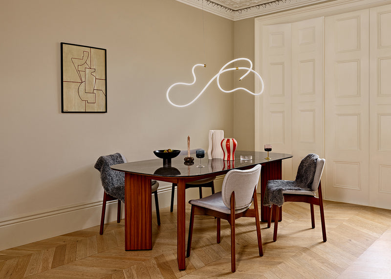 Squiggle LED Pendant Light Brass