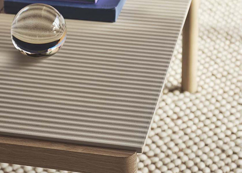 Couple Coffee Table 1 Tile Wavy Sand/Oak