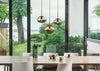 Crystal Stone Mocha Chandelier Light