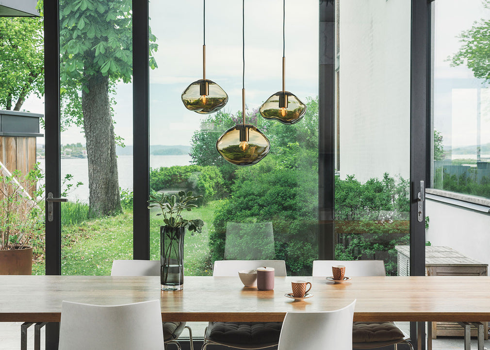 Crystal Stone Mocha Chandelier Light