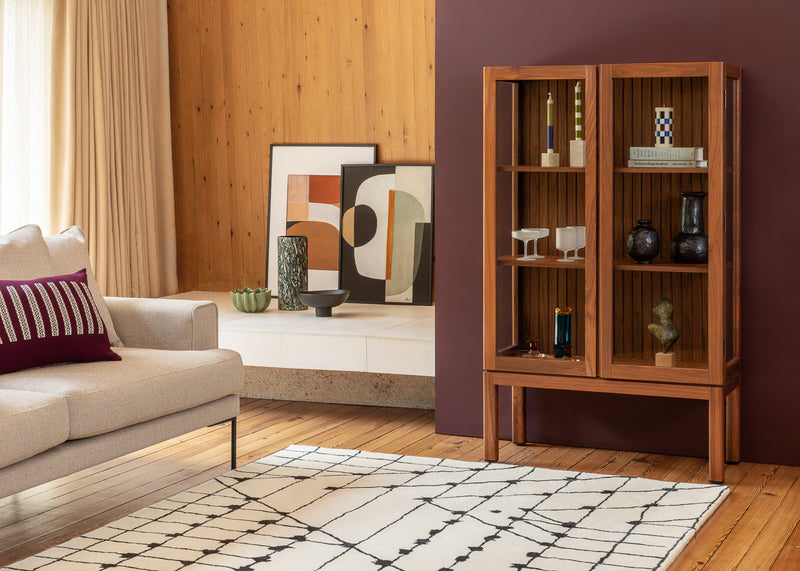 Riga Display Cabinet Walnut