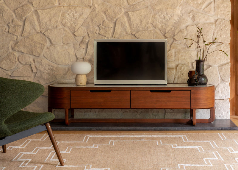 Anais TV Unit Walnut and Marble