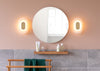 Ebro Alabaster LED Wall Light Brushed Gold IP44 Oval