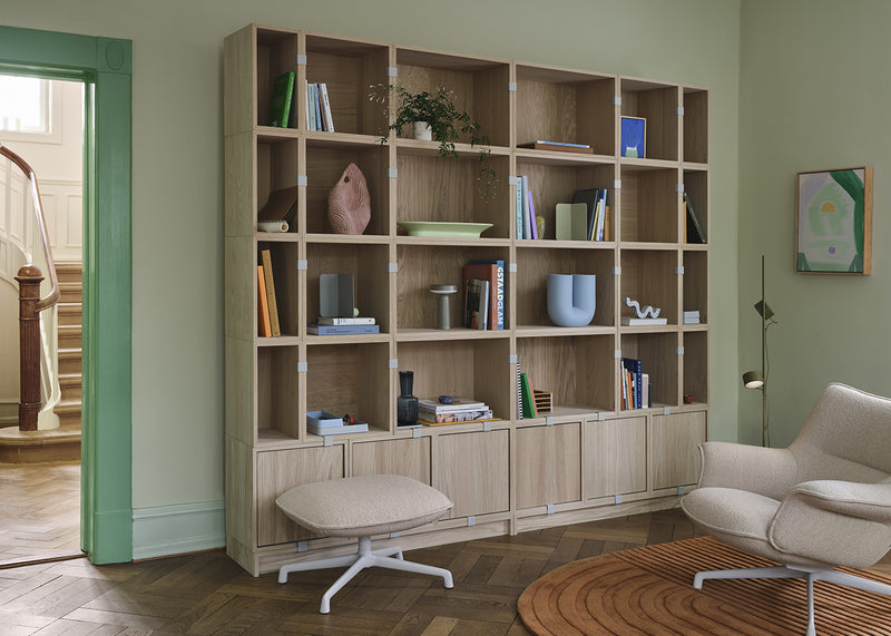 Stacked Storage System Bookcase Configuration 8 White