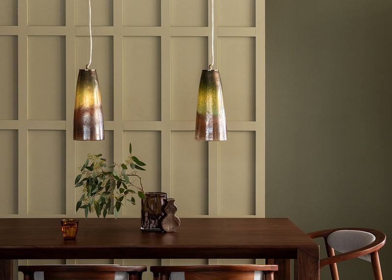 Ryde Glass Pendant Light Bronze/Green