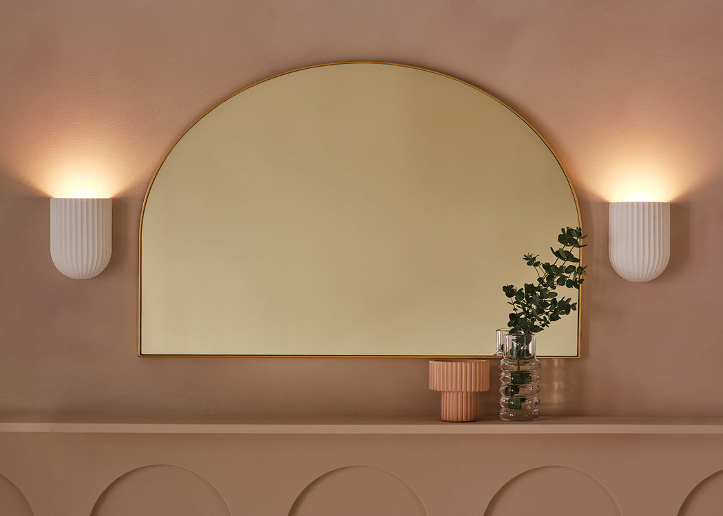 Larkin Fluted Plaster Wall Light Cone
