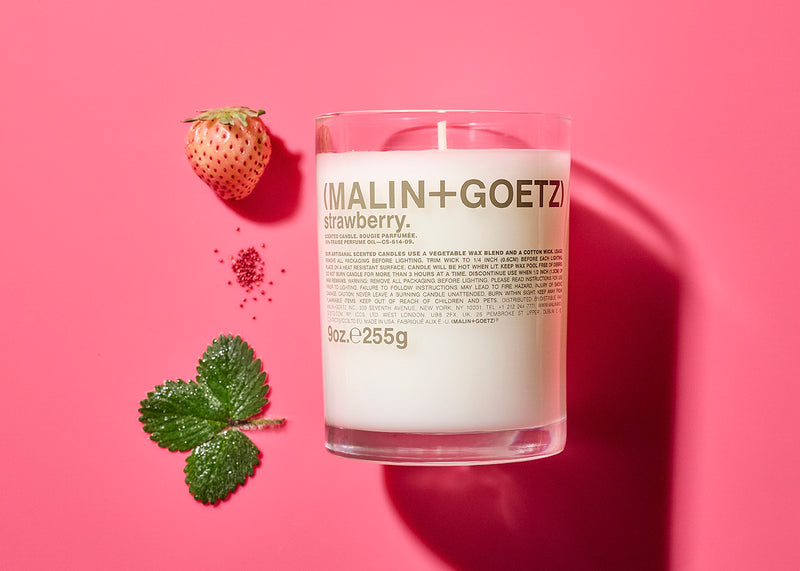 Strawberry Scented Glass Candle