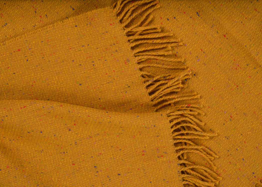 Donegal Wool Throw Yellow