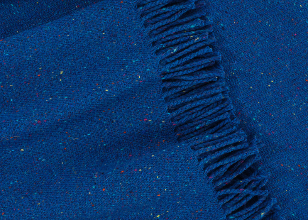 Donegal Wool Throw Blue
