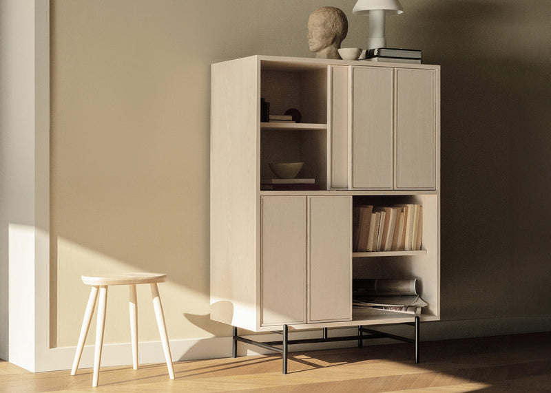 Canvas Tall Cabinet Whitened Ash