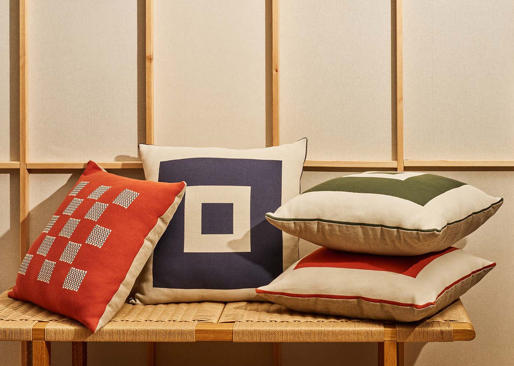 Ambar Exclusive Bold Frame Square Cushion Slate