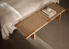 BM0489L Bench Oiled Oak Natural Paper Cord 138cm