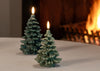 LED Christmas Tree Candle Tall Pine Green