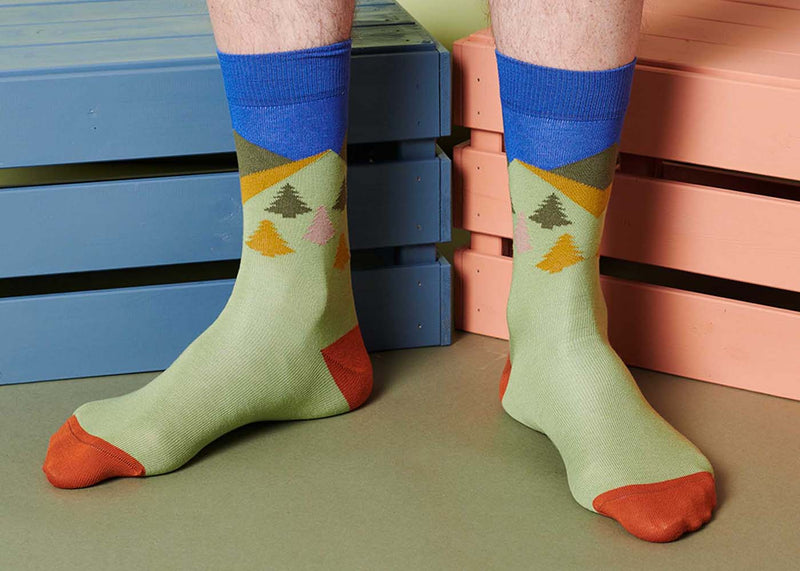 Men's Lambswool Socks Mountain Green