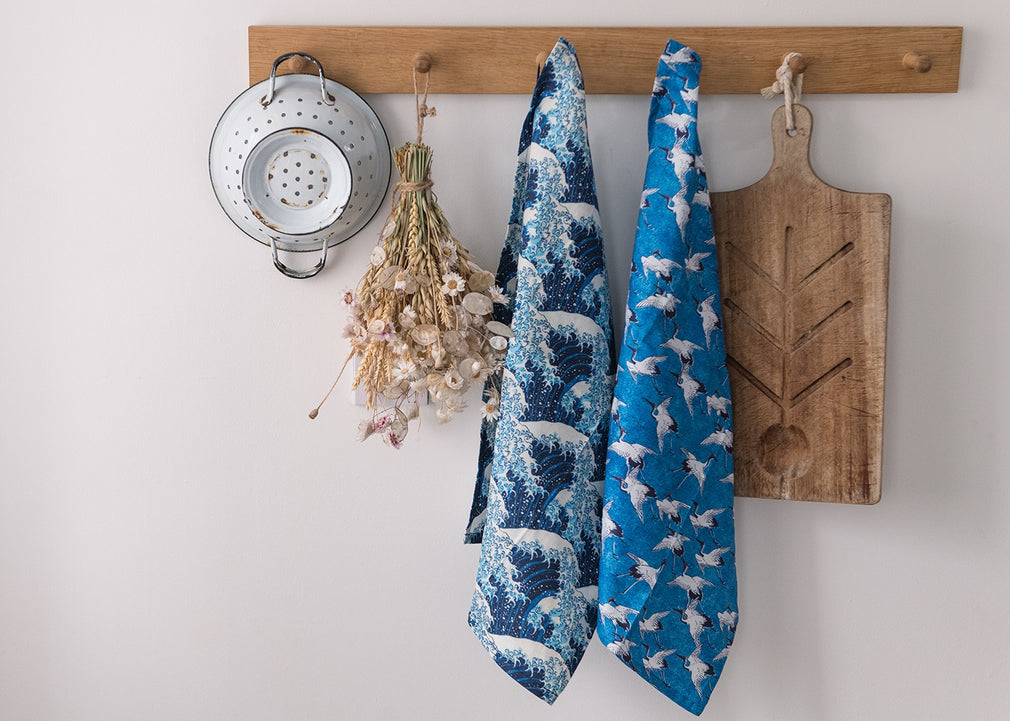 Tea Towel Pack of 2 Great Wave