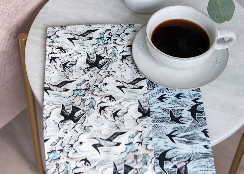 Tea Towel Pack of 2 Swallow and Wave