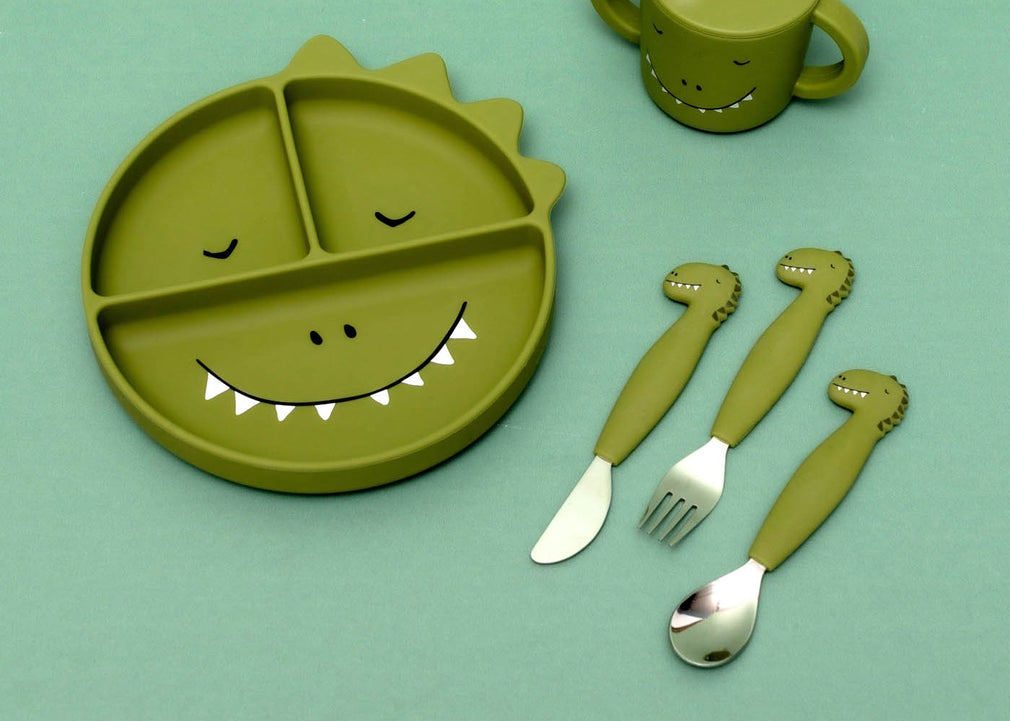 Mr. Dino Silicone cutlery set 3-pack