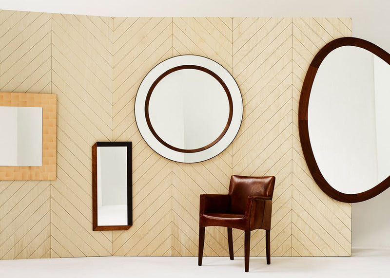 Tondo Round Walnut Mirror