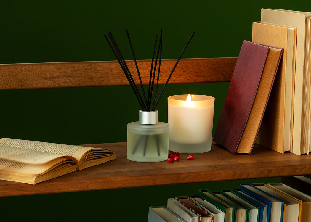 Woodnotes Pomegranate & Rosewood Natural Reed Diffuser