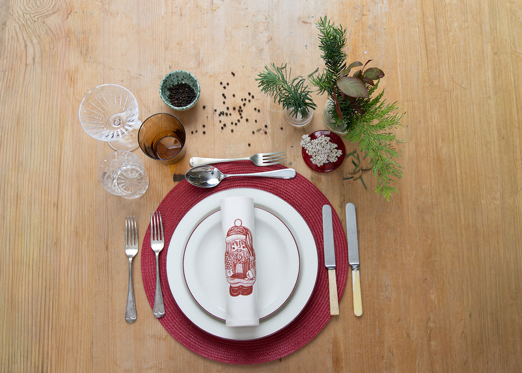 Father Christmas Napkin Set of 4