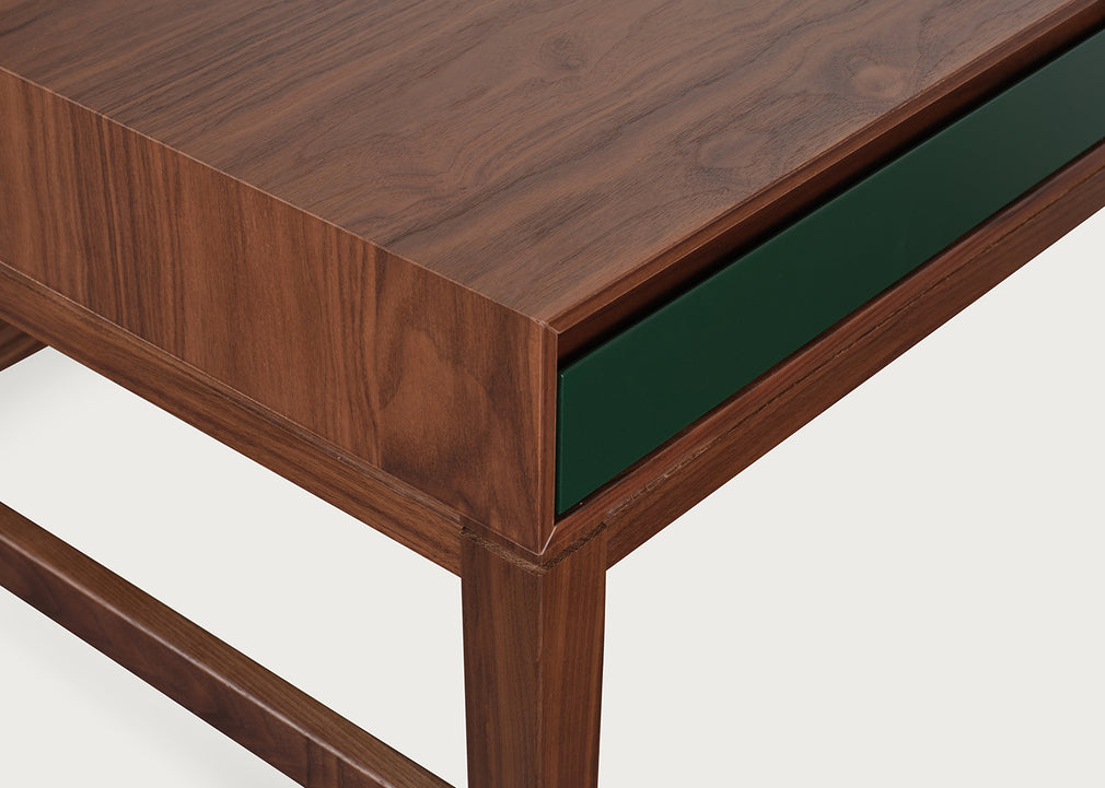 Lars Desk Green & Walnut