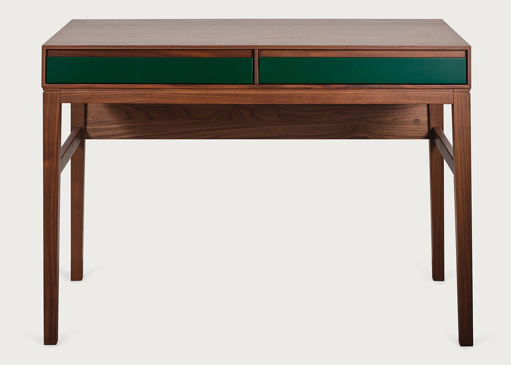 Lars Desk Green & Walnut