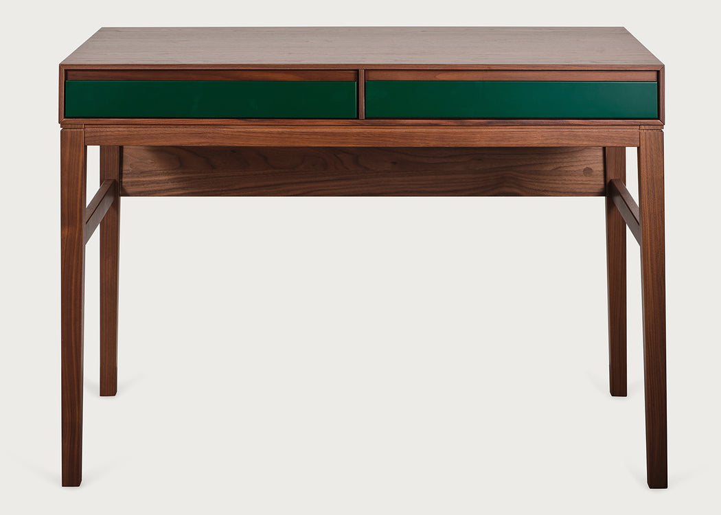 Lars Desk Green & Walnut