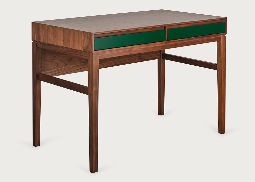 Lars Desk Green & Walnut