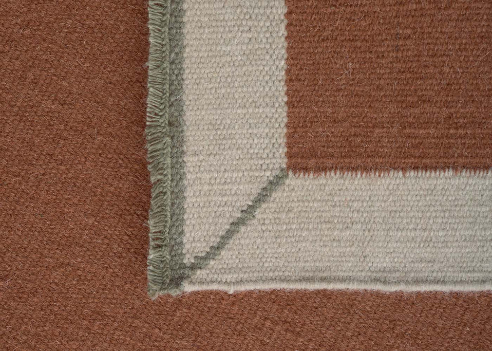 Lume Frame Rug Burnt Amber