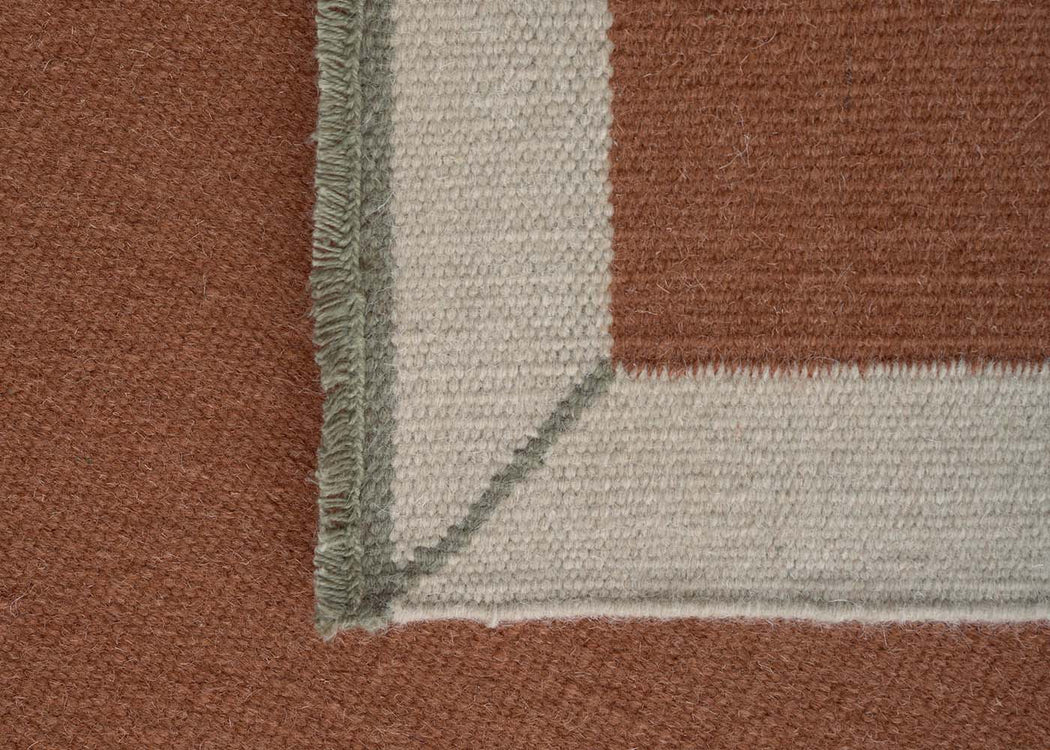 Lume Frame Rug Burnt Amber